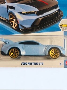 Hot Wheels Ford Mustang GTD  - Light Blue with Gold Wheels